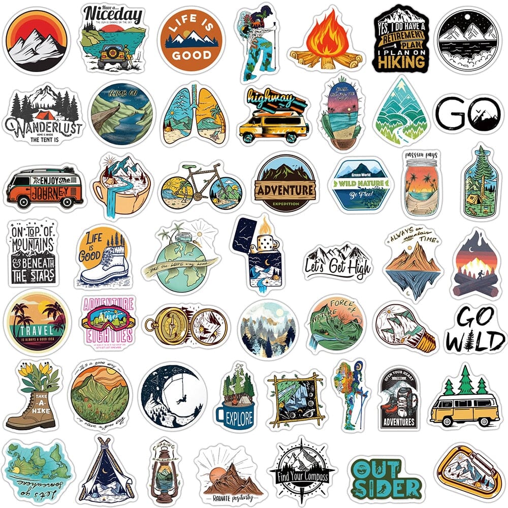 Autocollants Valise Aventurier - Pack de 100