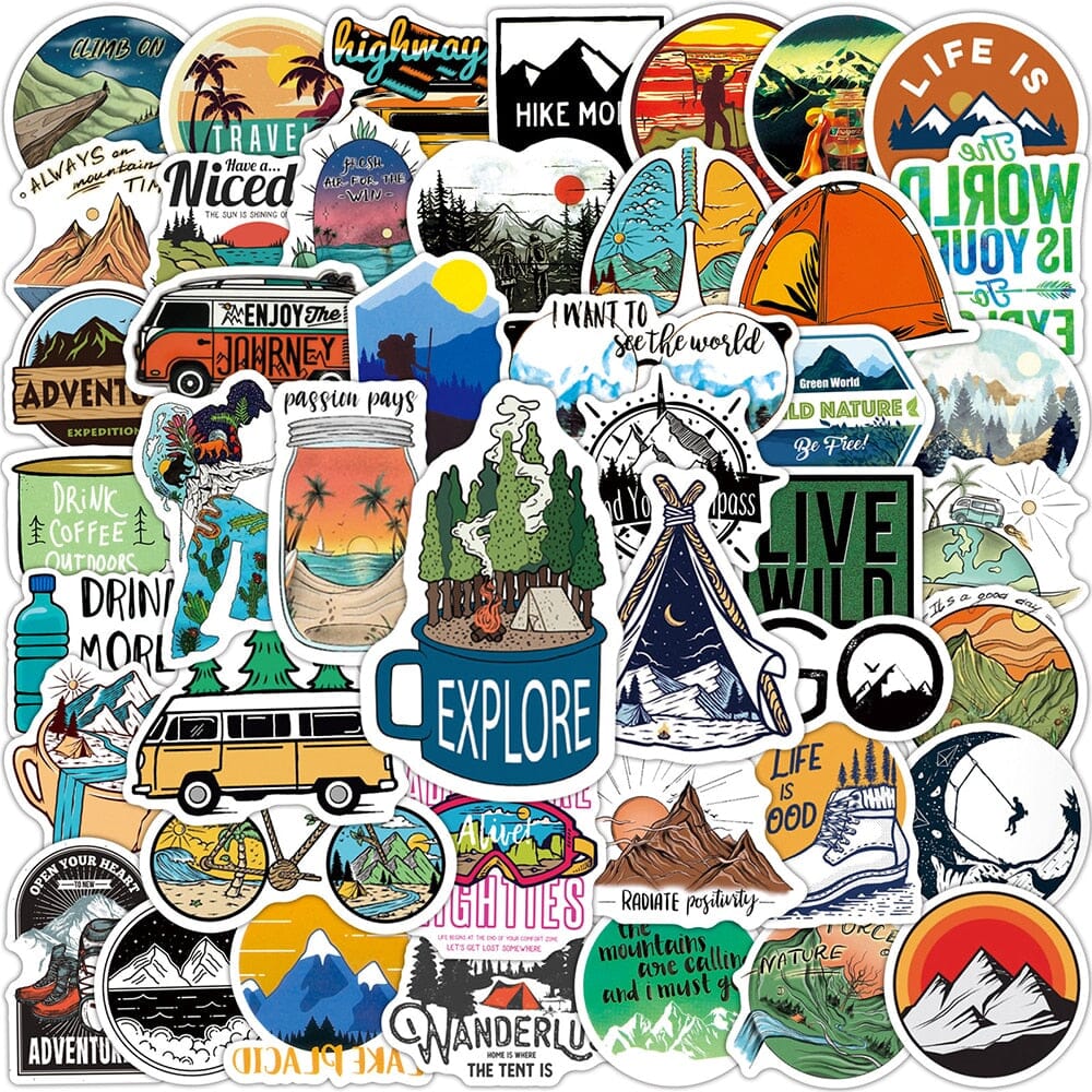 Autocollants Valise Aventurier - Pack de 100