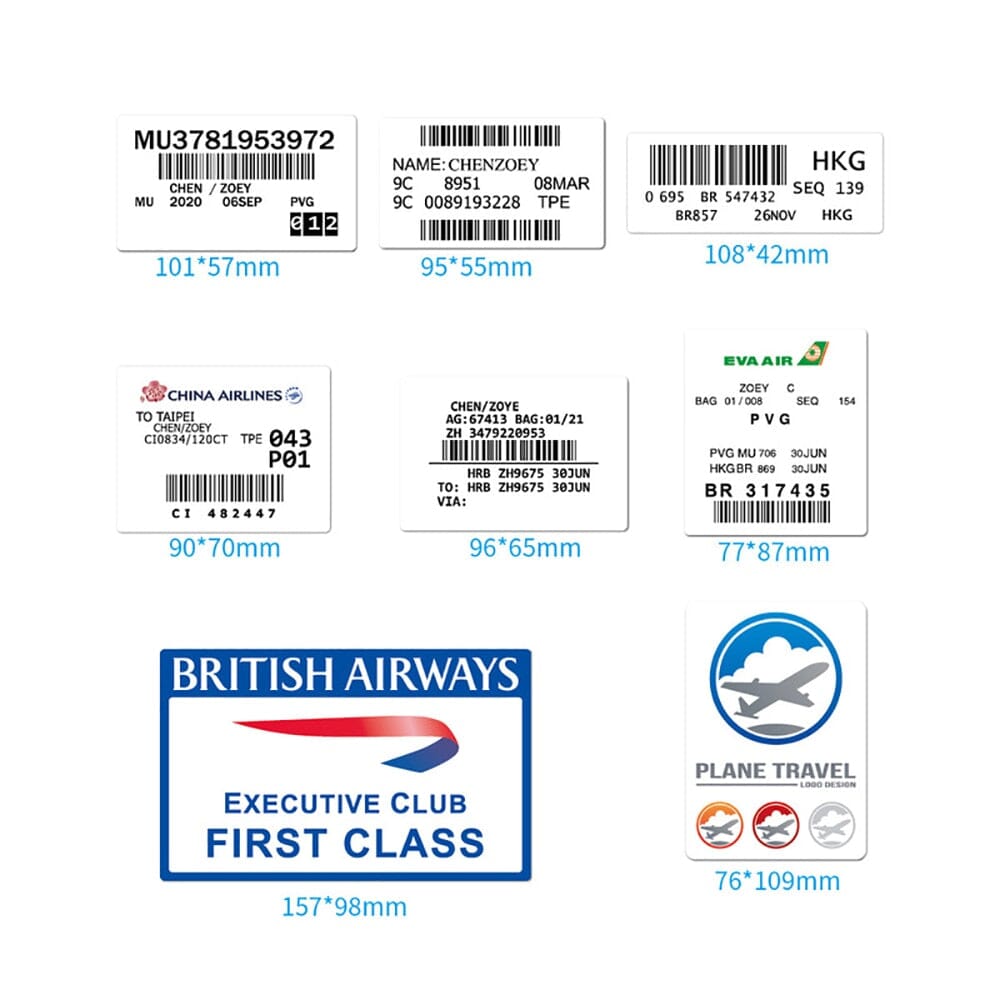 Autocollants pour Valise - Cartes d'Embarquement (Pack de 30)
