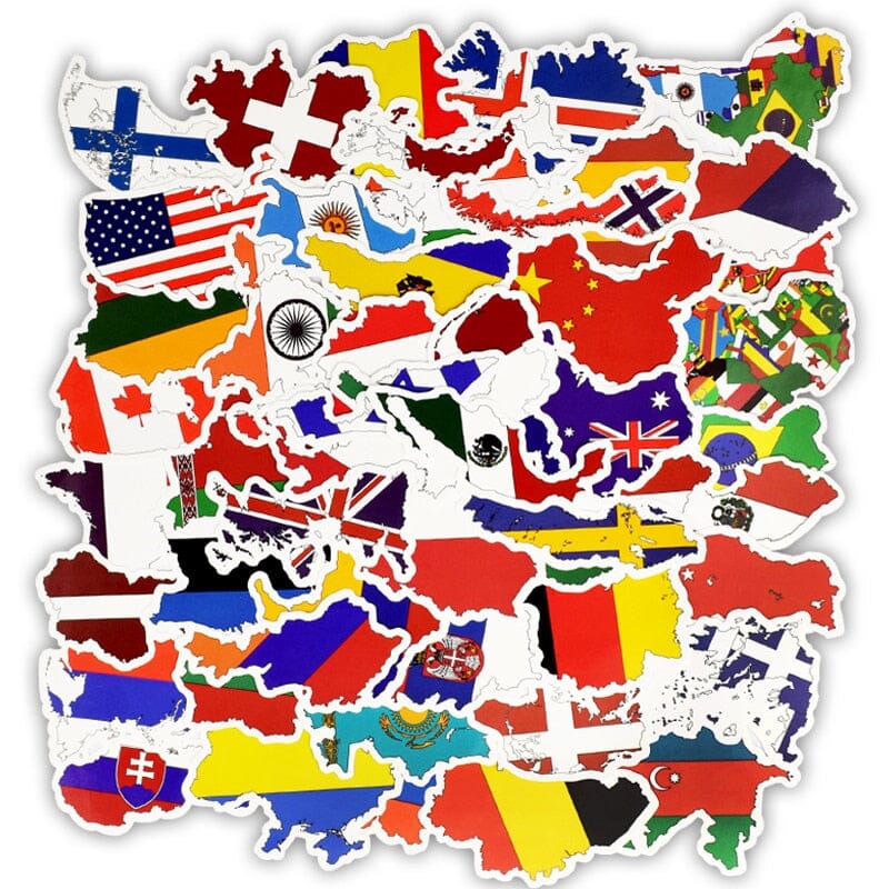 Autocollants pour Valise - Voyage (Pack de 50)
