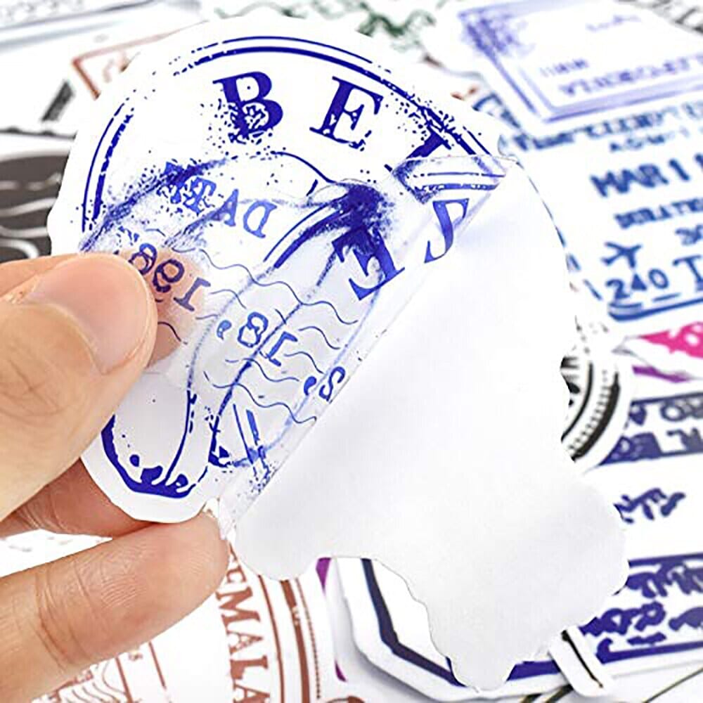 Valise Stickers - Tampons De Passeport (Pack de 50)
