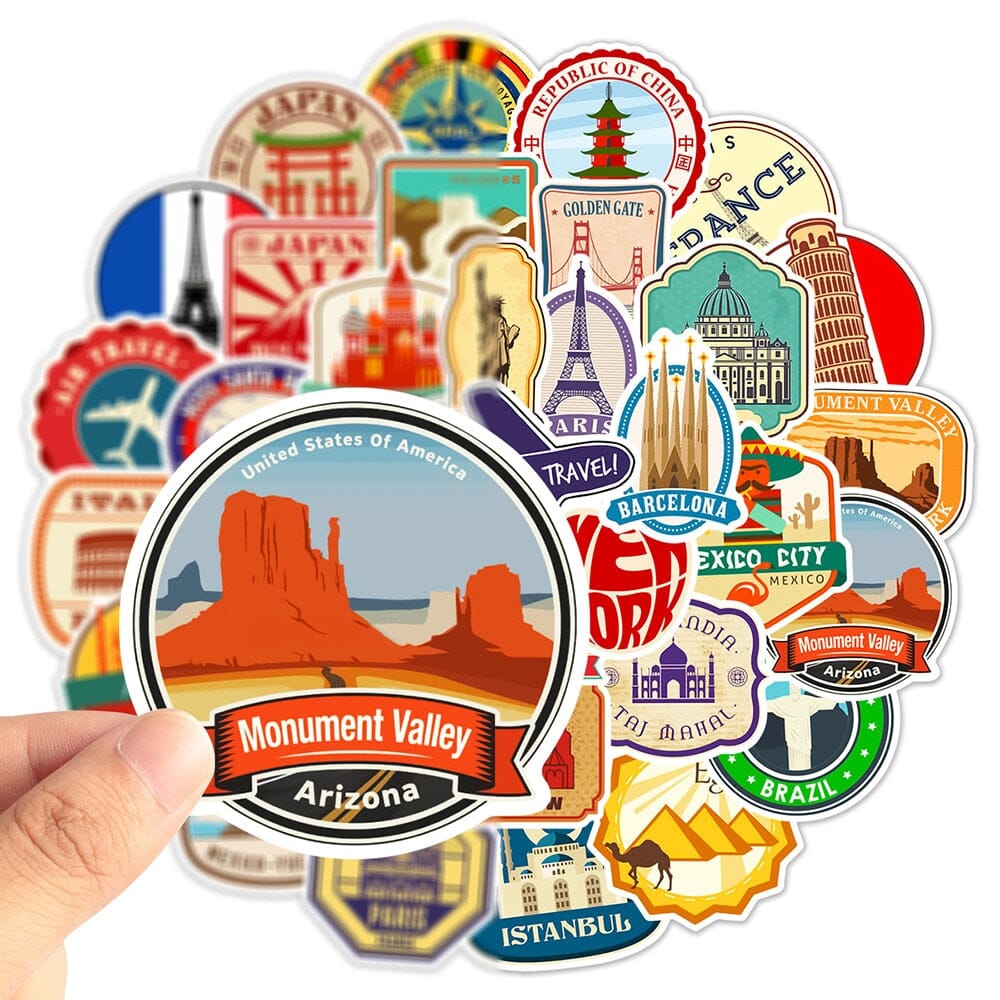 Valise Deco - Voyage Stickers (Pack de 50)