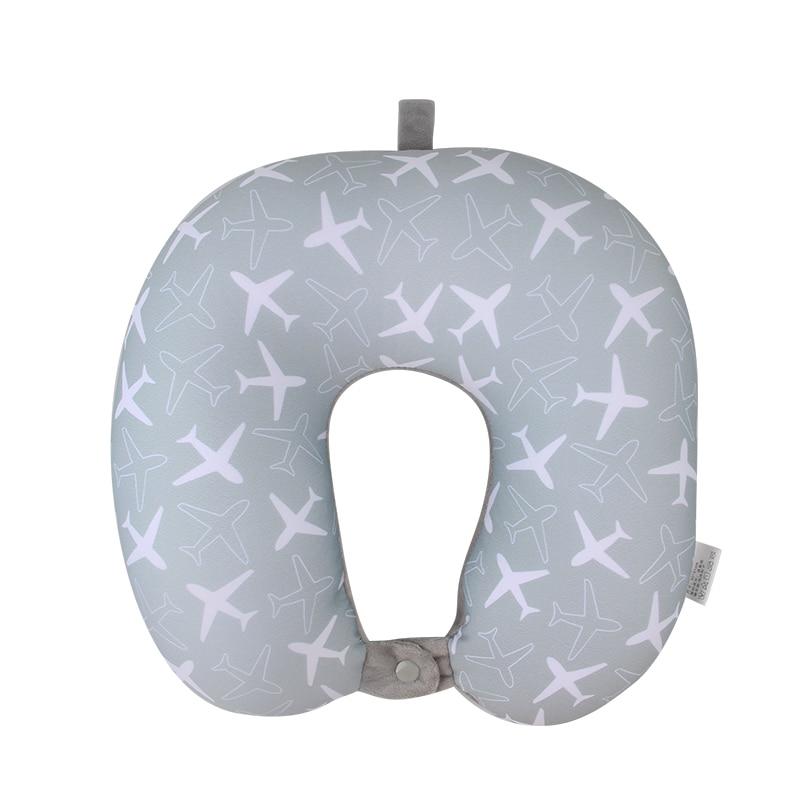 Coussin de Voyage - Avion Gris Voyageur