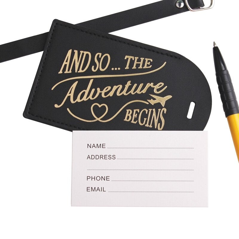 Étiquette de Bagage - And So... Let the Adventure Begin