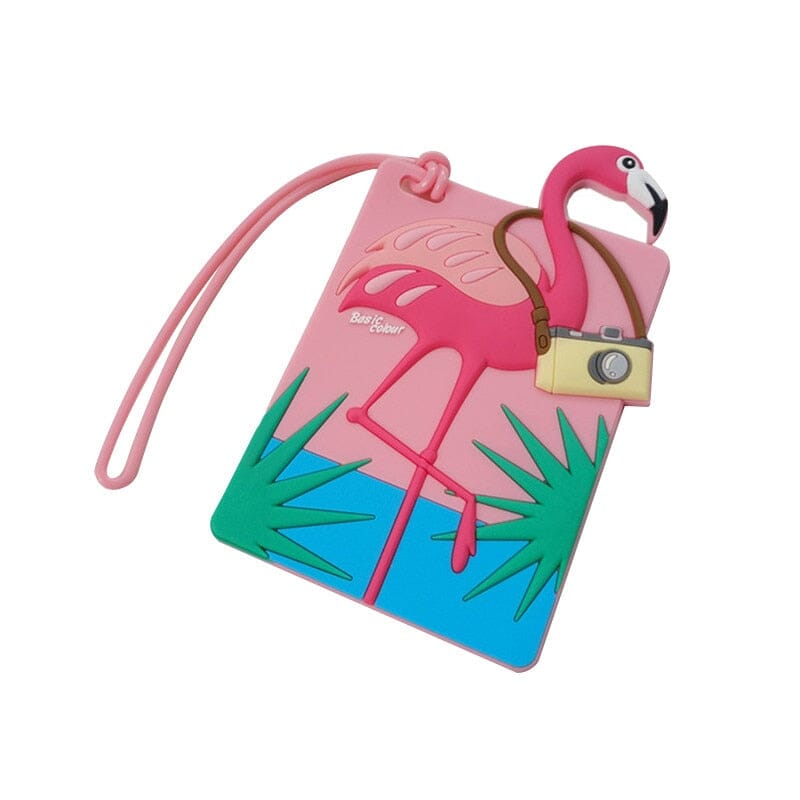 Étiquette Bagage - Flamingo Traveler