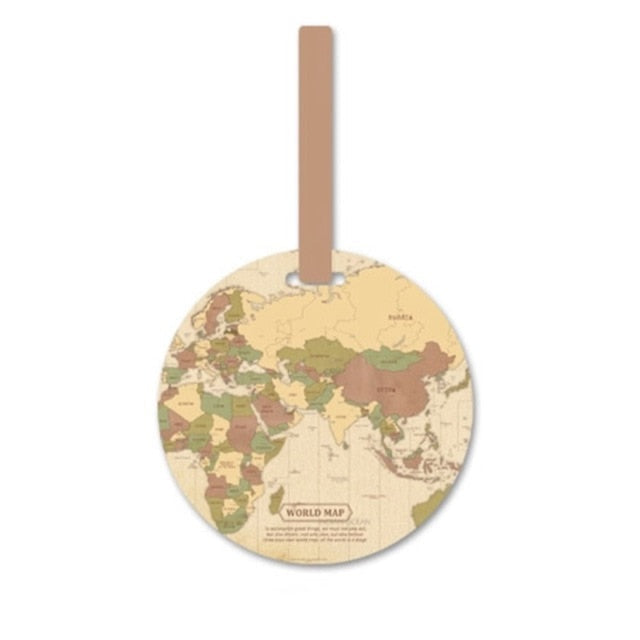 Étiquette Bagage - World Map Adventure