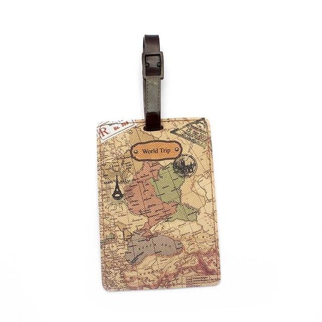 Étiquette Bagage - Monde en Voyage Map