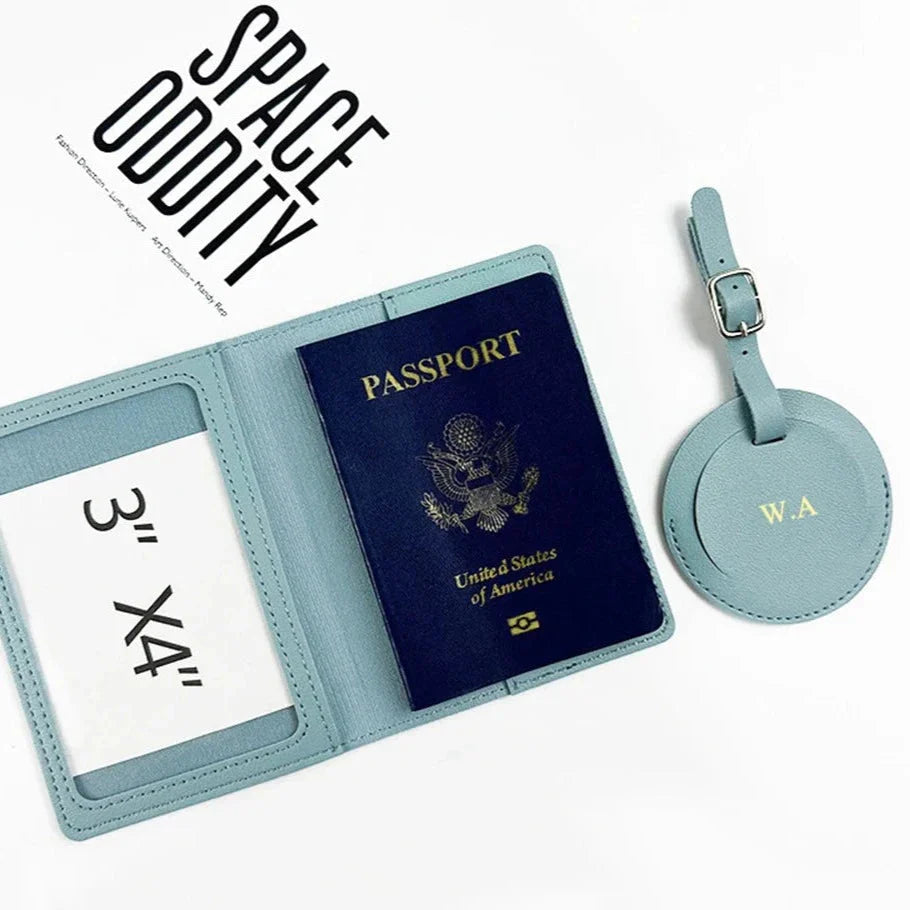 Étiquette Bagage et Étui Passeport de Voyage Personnalisables