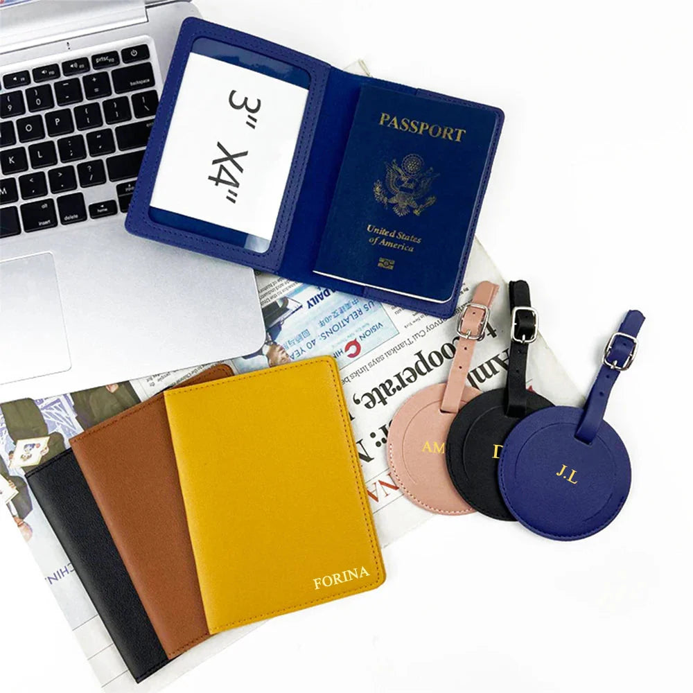 Étiquette Bagage et Étui Passeport de Voyage Personnalisables