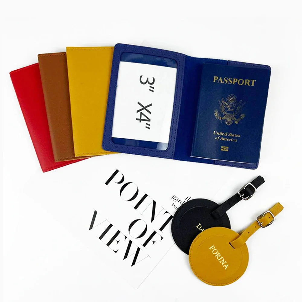 Étiquette Bagage et Étui Passeport de Voyage Personnalisables