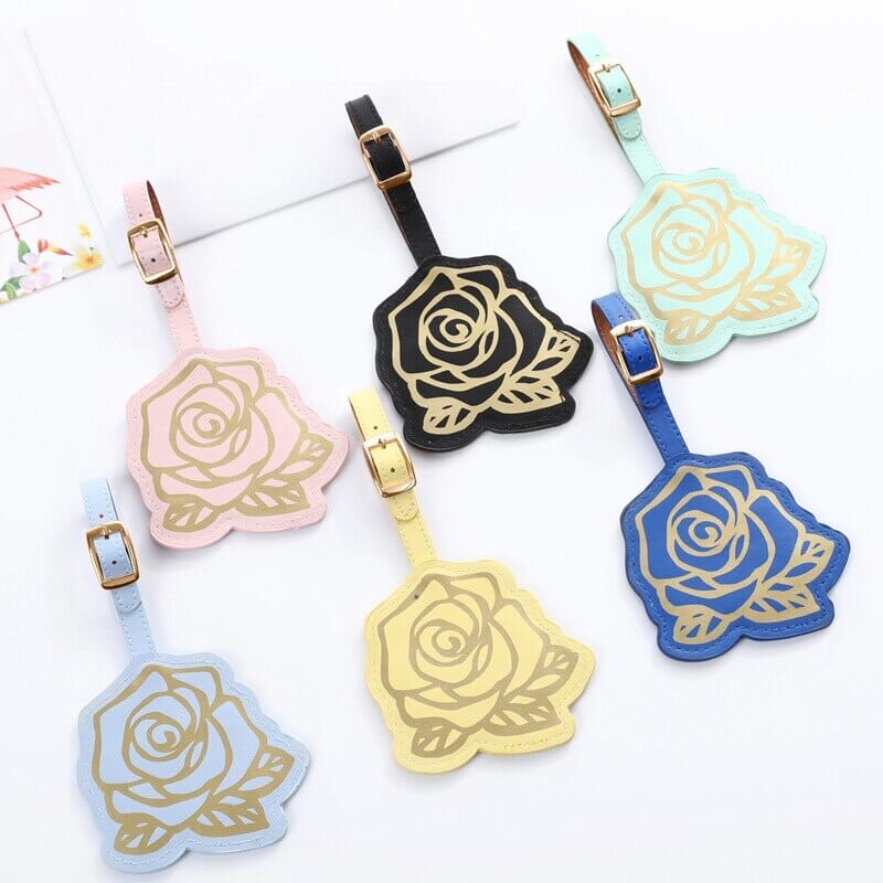 Étiquette de Bagage pour Femme en Rose