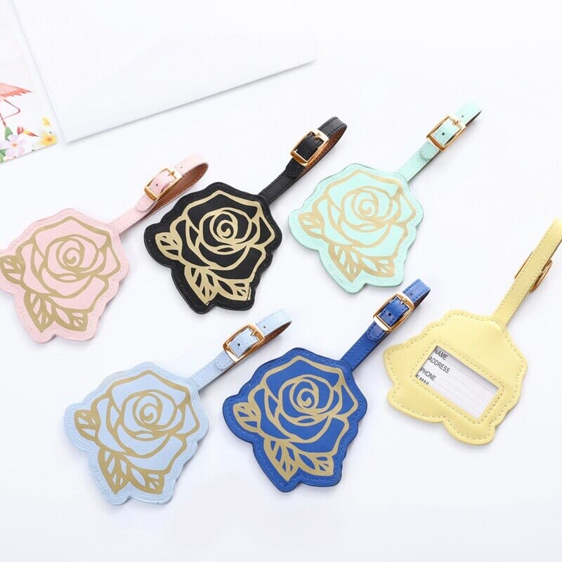 Étiquette de Bagage pour Femme en Rose