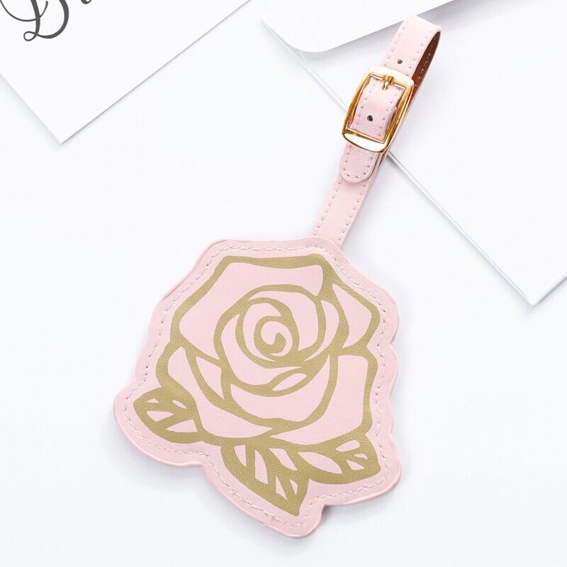 Étiquette de Bagage pour Femme en Rose