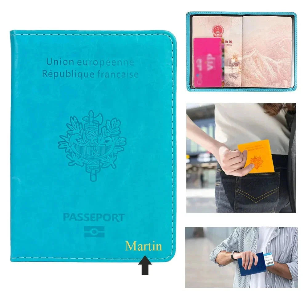 Étui Passeport Personnalisé Prénom - Destination France