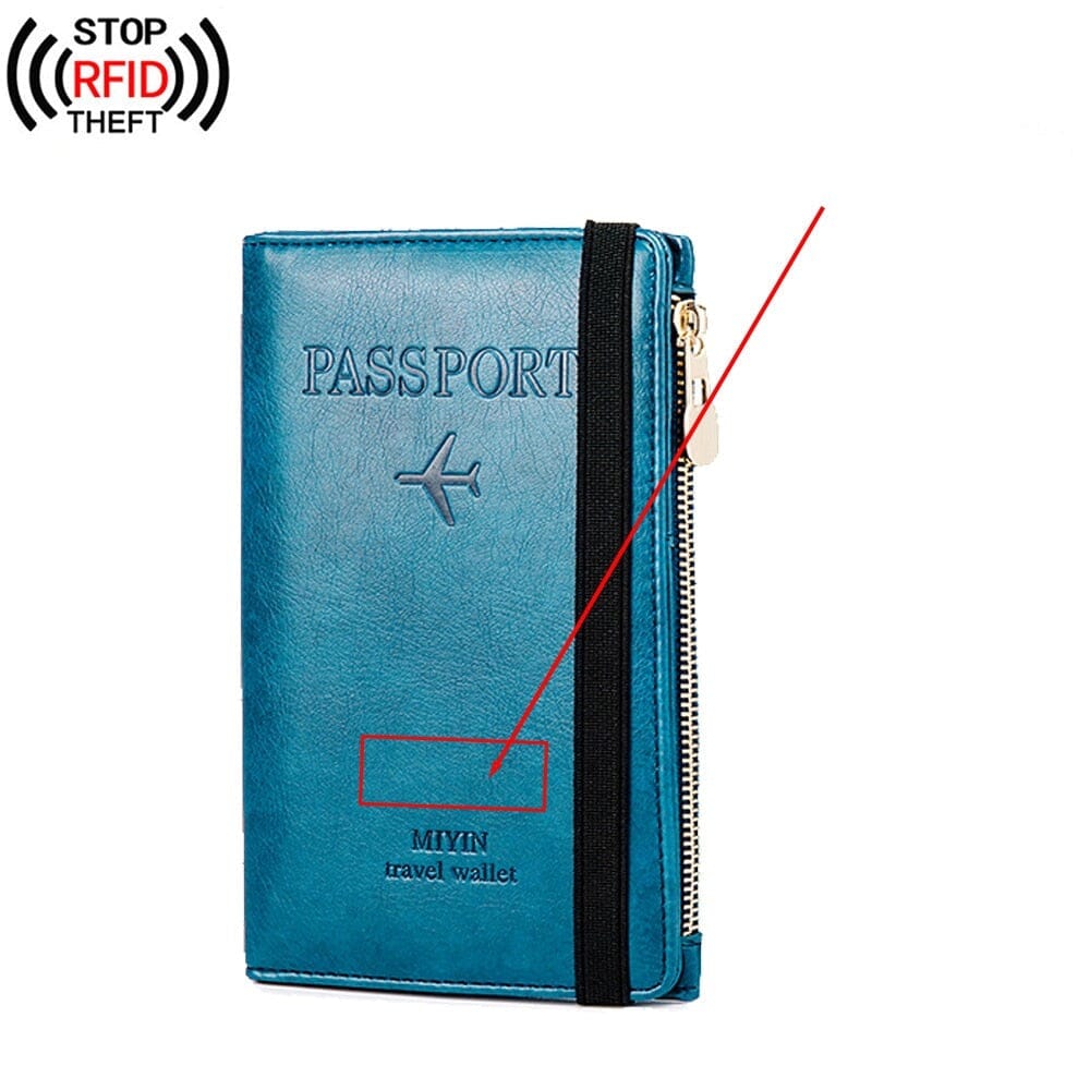 Grand Portefeuille de Voyage Personnalisé Passeport Vintage (Anti-RFID) - Édition Voyageurs
