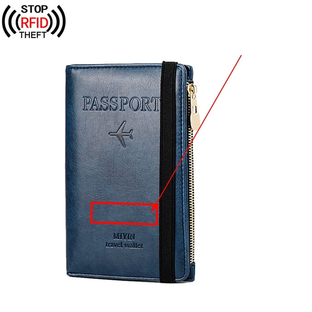 Grand Portefeuille de Voyage Personnalisé Passeport Vintage (Anti-RFID) - Édition Voyageurs