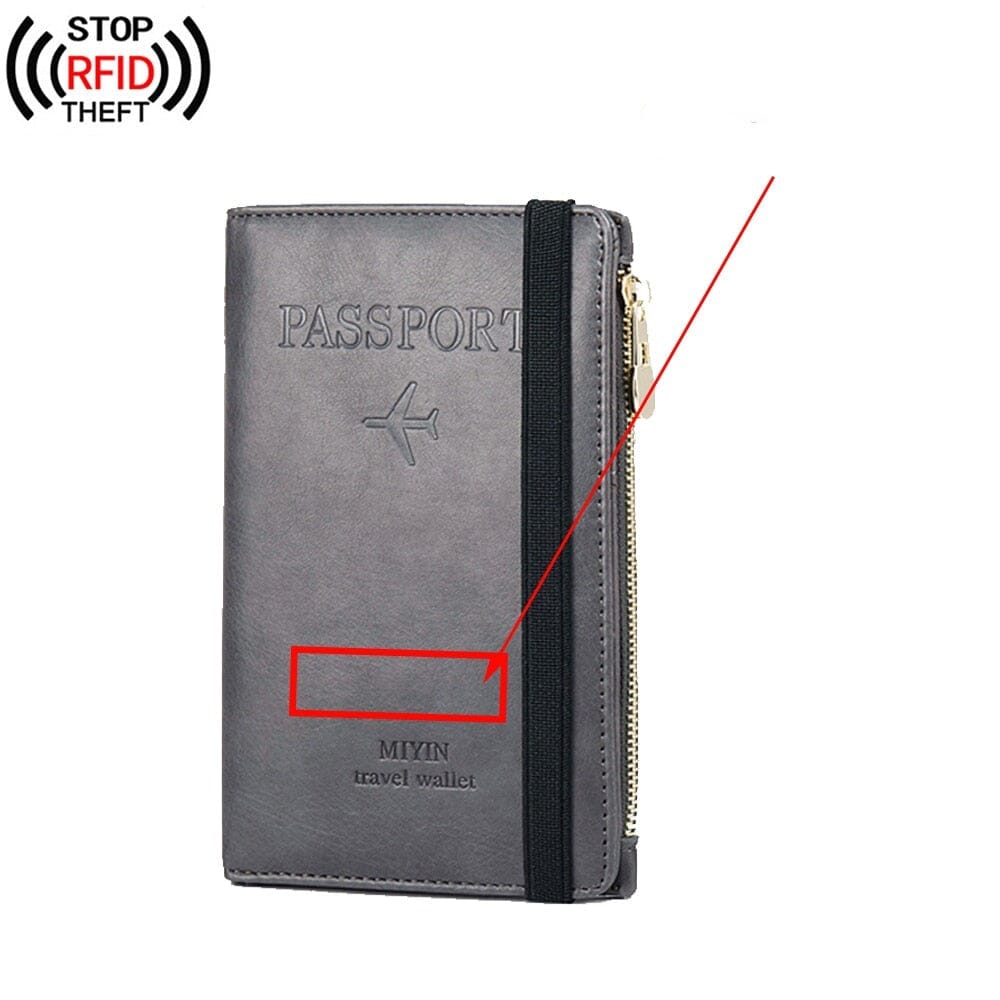 Grand Portefeuille de Voyage Personnalisé Passeport Vintage (Anti-RFID) - Édition Voyageurs