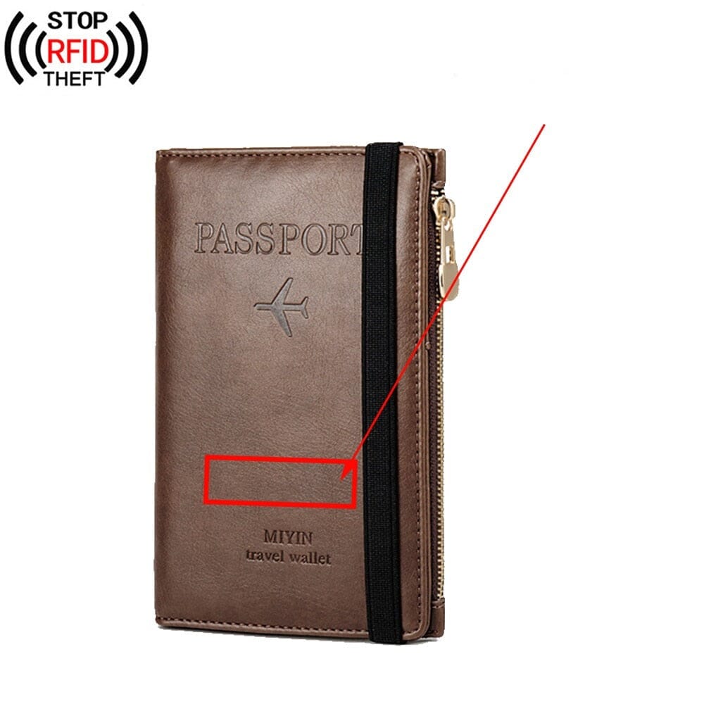 Grand Portefeuille de Voyage Personnalisé Passeport Vintage (Anti-RFID) - Édition Voyageurs
