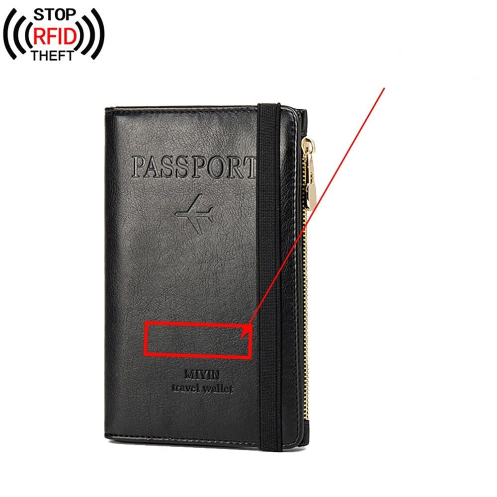 Grand Portefeuille de Voyage Personnalisé Passeport Vintage (Anti-RFID) - Édition Voyageurs
