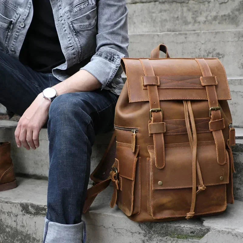 Grand Sac à Dos en Cuir pour Homme