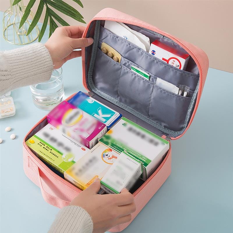 Grande Trousse à Pharmacie Voyage Vide Good Luck (Rose)