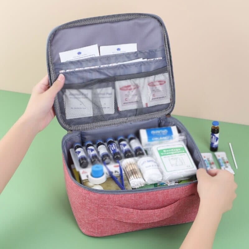 Grande Trousse Médicale pour Voyage Vide - Travel Essential (Rouge)