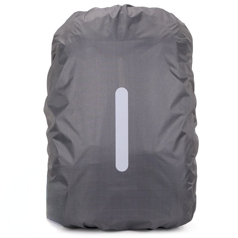 Housse de Pluie pour Sac à Dos Grise (avec Bande Réfléchissante)