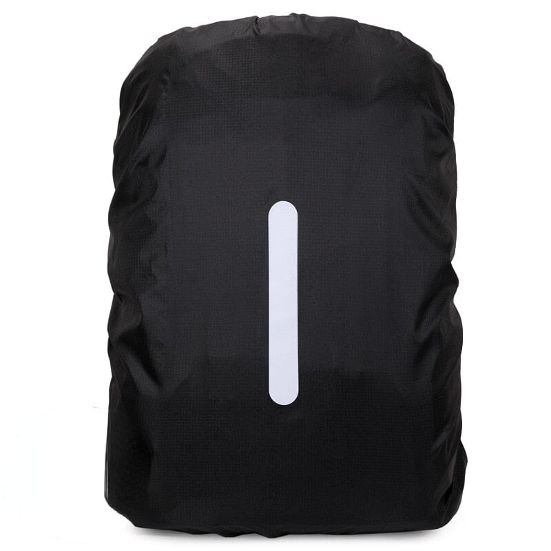 Housse de Pluie pour Sac à Dos Noir (avec Bande Réfléchissante)