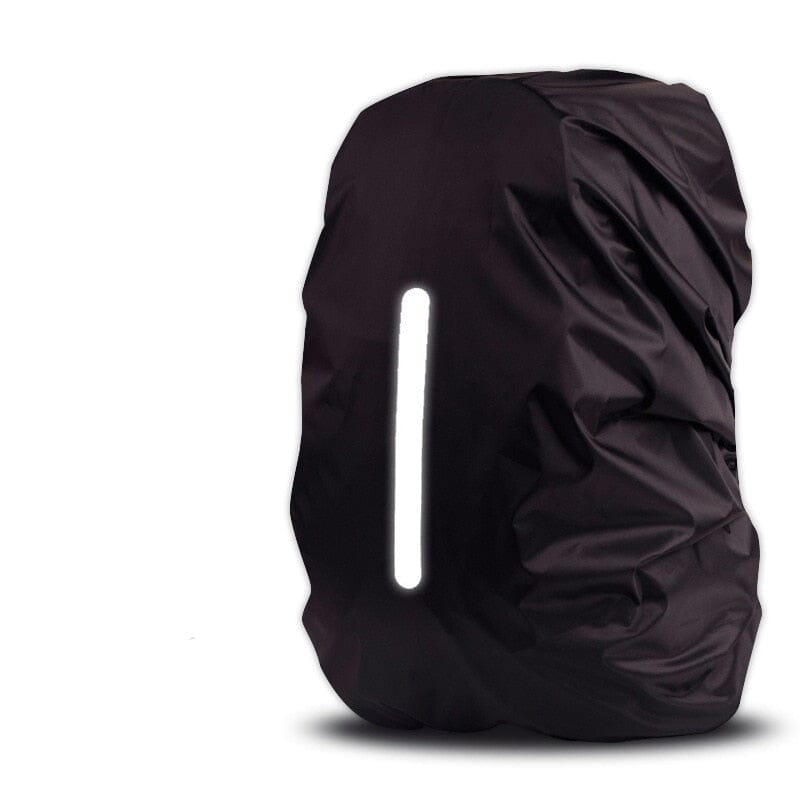 Housse de Pluie pour Sac à Dos Noir (avec Bande Réfléchissante)