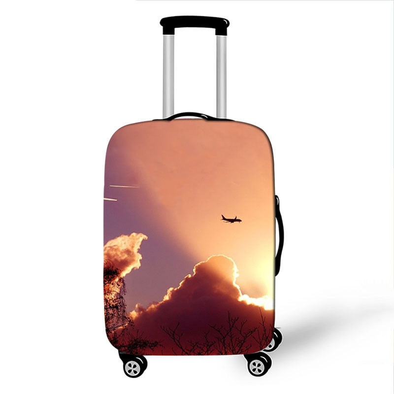 Housse de Valise - Destination Ciel en Avion