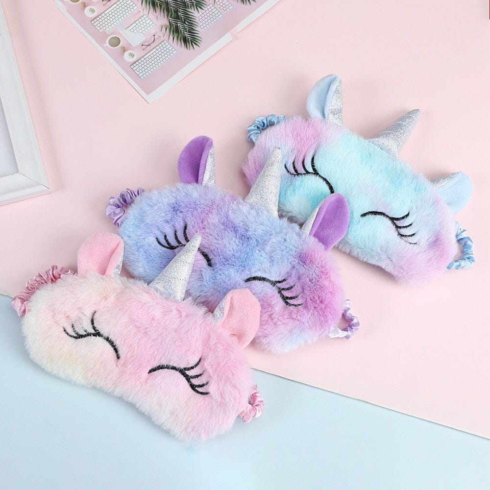 Masque de Sommeil Licorne Peluche - Édition Voyage
