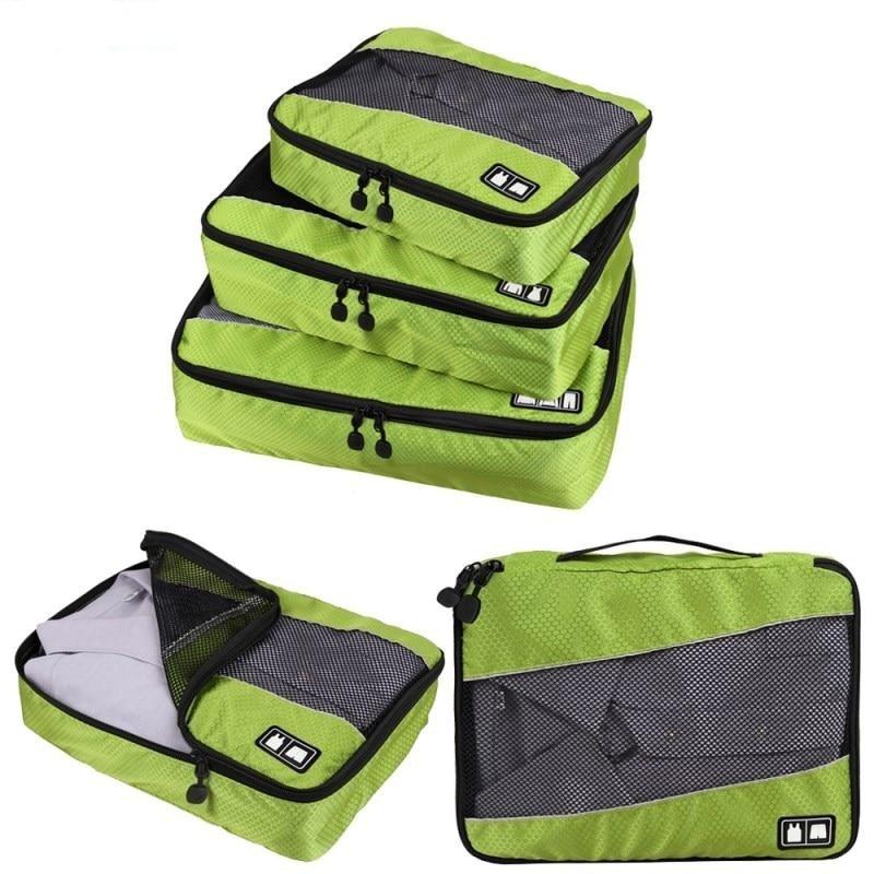 Organisateurs de Valise TravelBasics (Lot de 3, Vert)