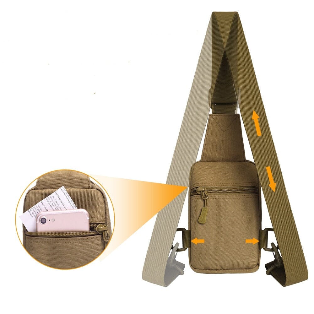 Petit Sac de Poitrine Militaire Voyageur Homme