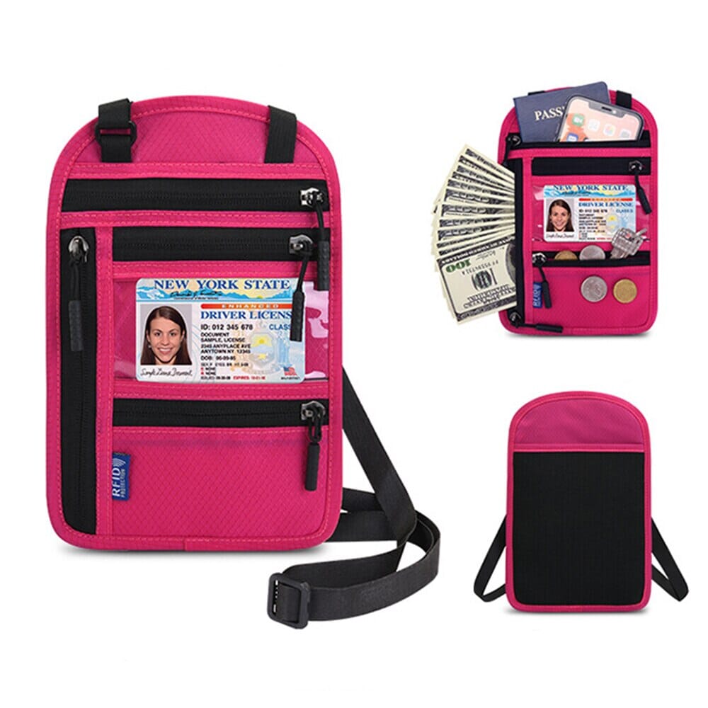Pochette Tour de Cou Voyage pour Billets et Documents (RFID)