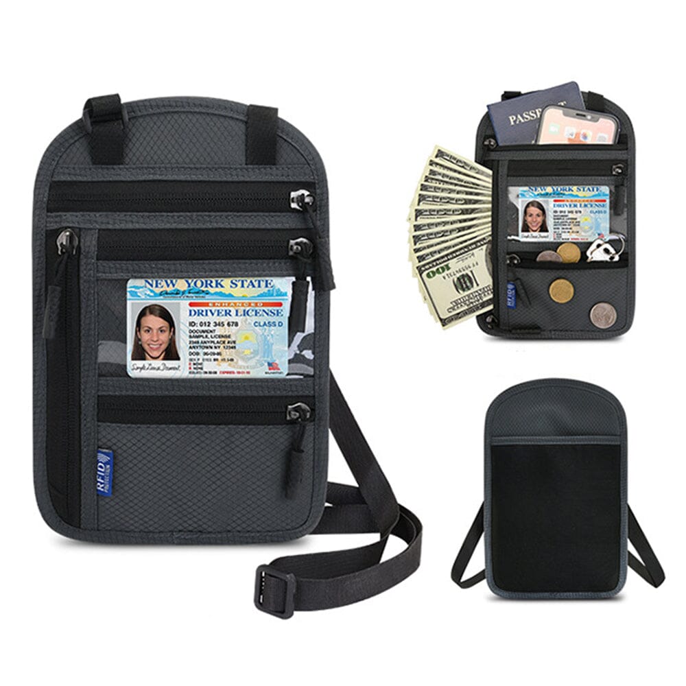 Pochette Tour de Cou Voyage pour Billets et Documents (RFID)