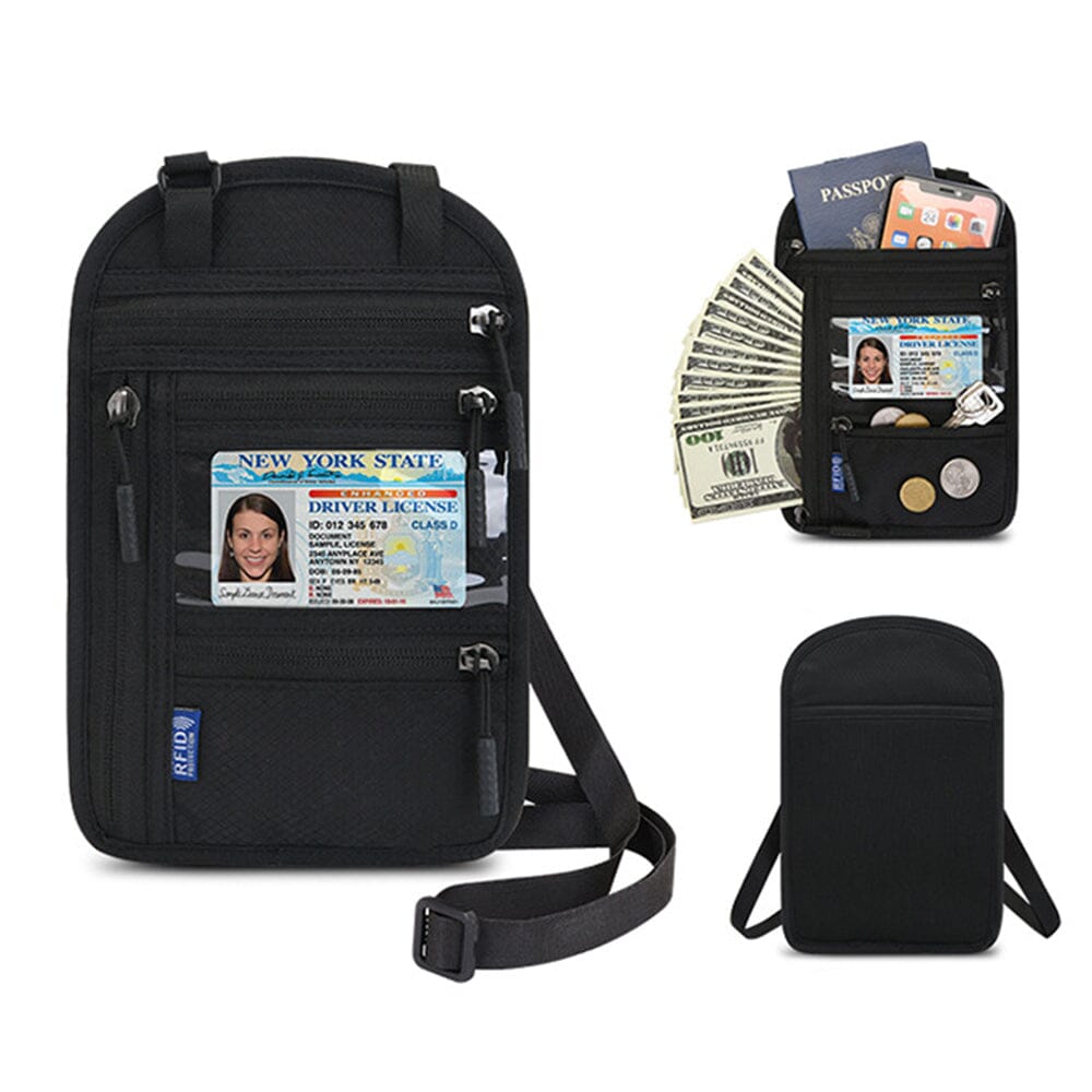 Pochette Tour de Cou Voyage pour Billets et Documents (RFID)