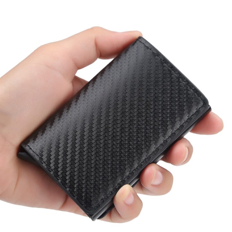 Porte-Cartes RFID Homme - Style Carbone
