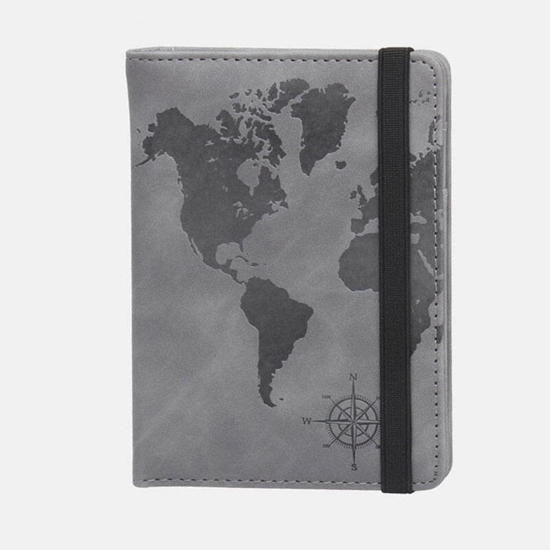 Portefeuille de Voyage Carte du Monde - Protection Anti-RFID