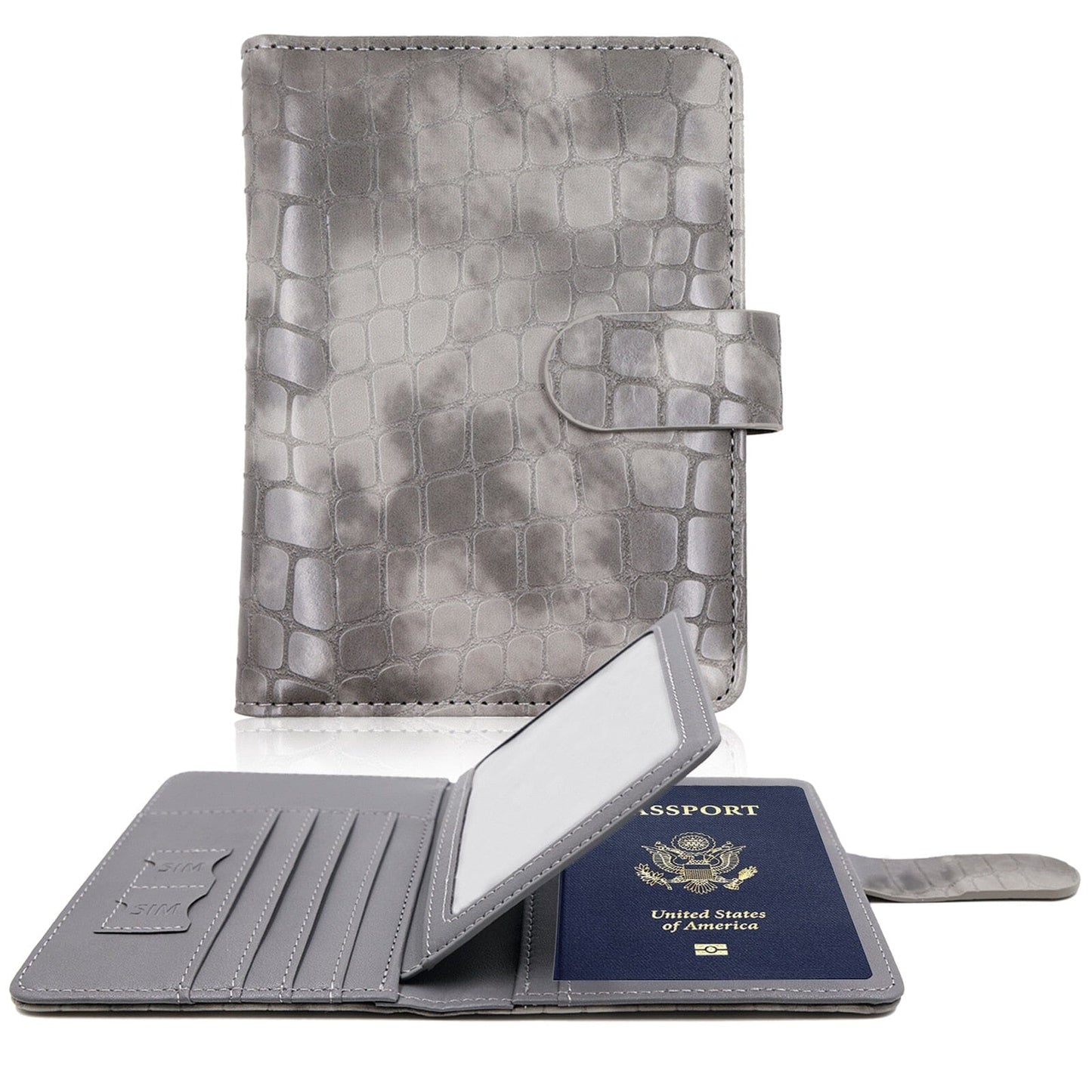 Portefeuille de Voyage Passeport CrocoFold