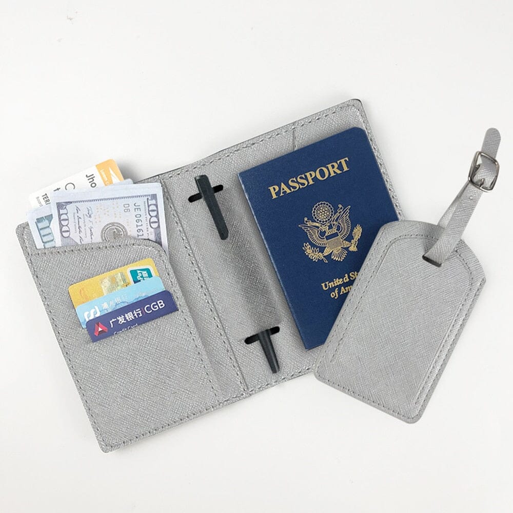 Portefeuille de Voyage & Étiquette Valise - Set de Voyage Personnalisé