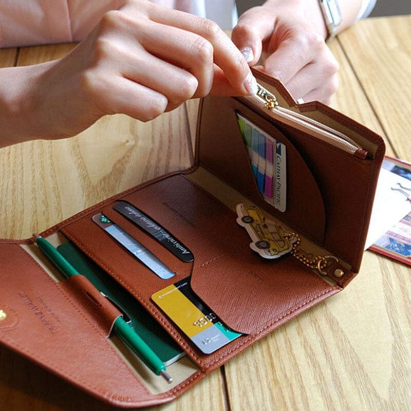 Portefeuille de Voyage pour Femme - Grande Pochette (anti-RFID)