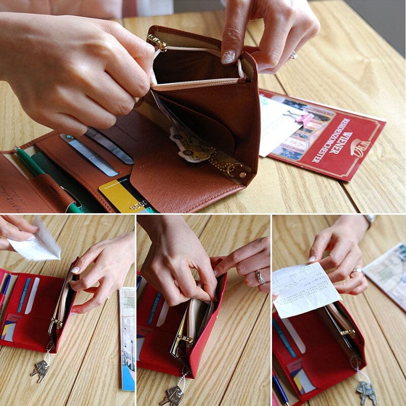 Portefeuille de Voyage pour Femme - Grande Pochette (anti-RFID)