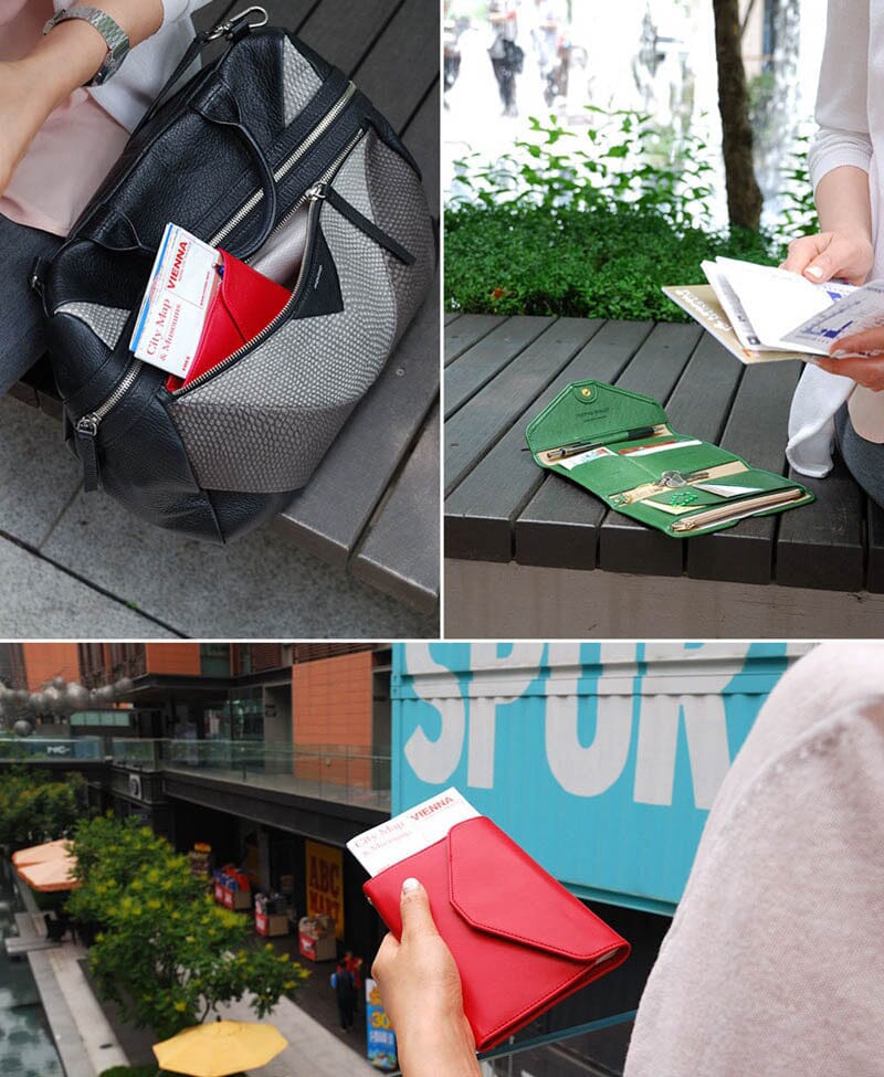 Portefeuille de Voyage pour Femme - Grande Pochette (anti-RFID)