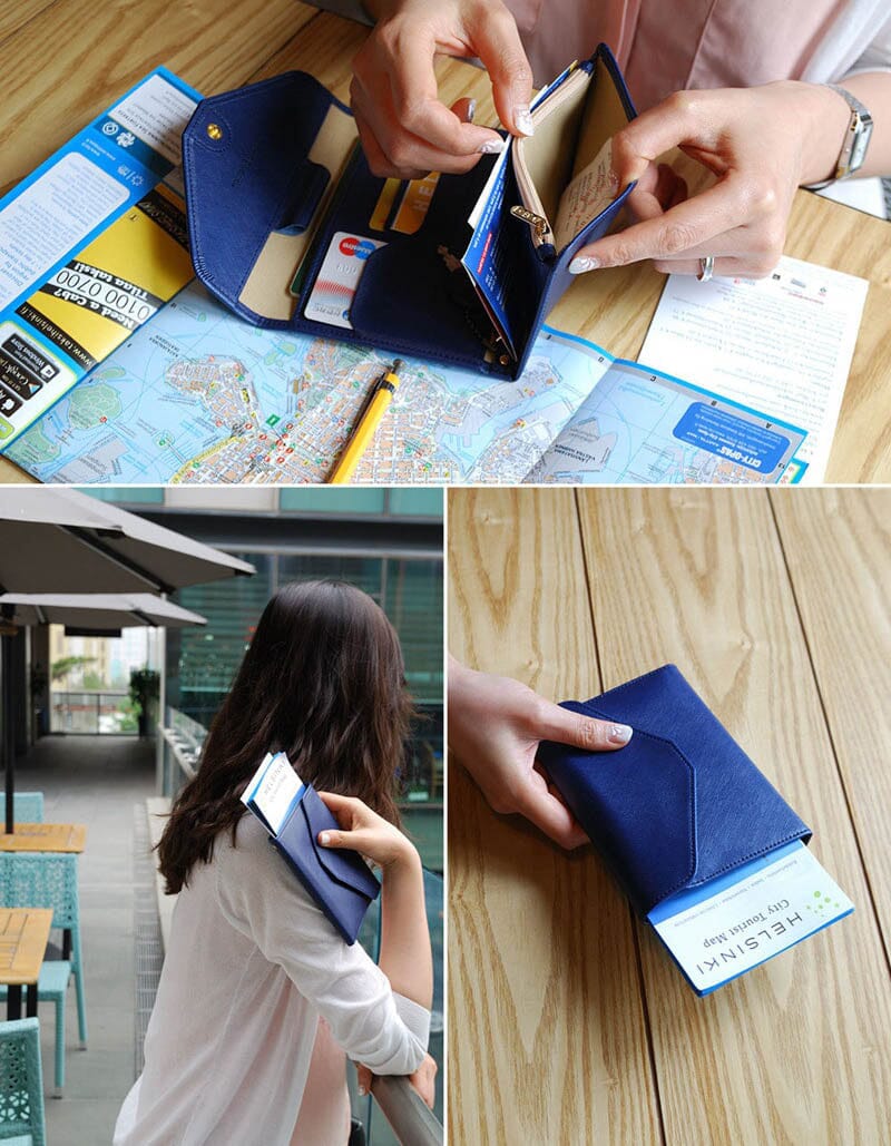 Portefeuille de Voyage pour Femme - Grande Pochette (anti-RFID)