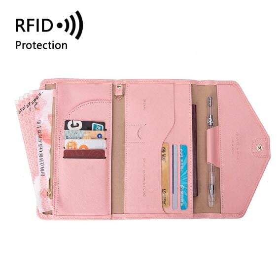 Portefeuille de Voyage pour Femme - Grande Pochette (anti-RFID)