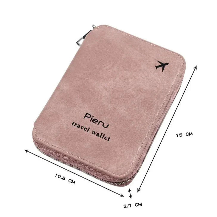Portefeuille de Voyage Passeport Avion Multifonctionnel (RFID)