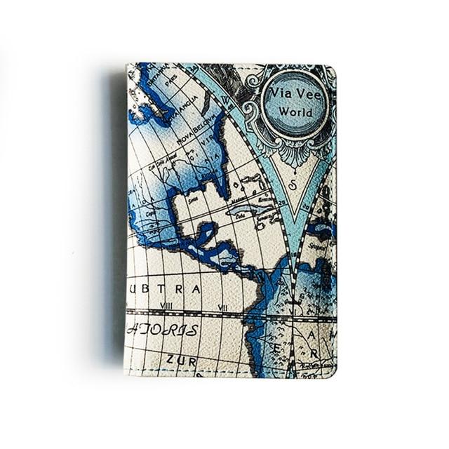 Protège-Passeport Blue Vintage Explorer