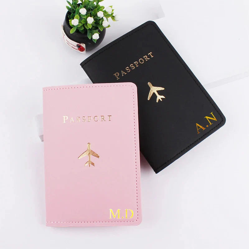 Protège-Passeport Personnalisé Avion Élégant
