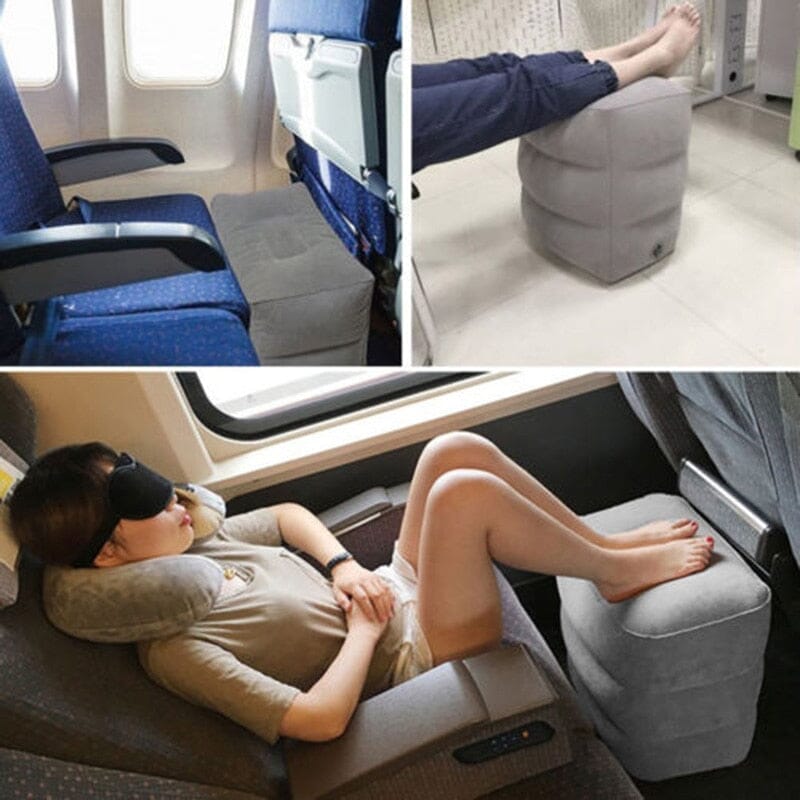 Repose-Pieds Voyage Gonflable - Coussin Avion & Voiture
