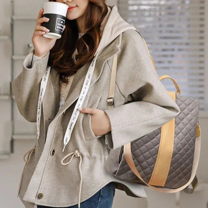 Sac à Dos Anti-Pickpocket Femme - Style Voyage Matelassé